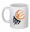 Ceramic mug Basketball hoop art White фото