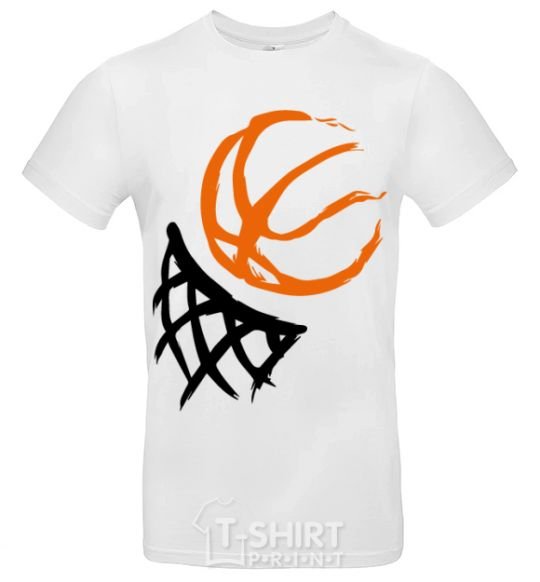 Men's T-Shirt Basketball hoop art White фото