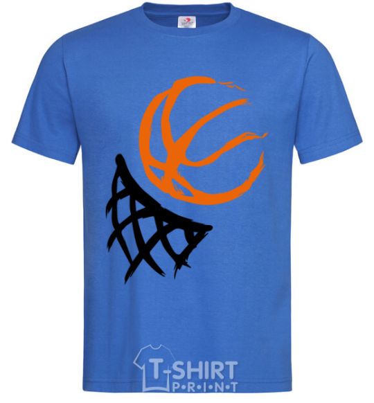 Men's T-Shirt Basketball hoop art royal-blue фото