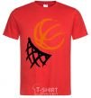 Men's T-Shirt Basketball hoop art red фото