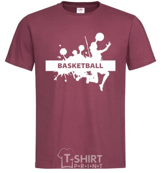 Men's T-Shirt Basketball girl burgundy фото