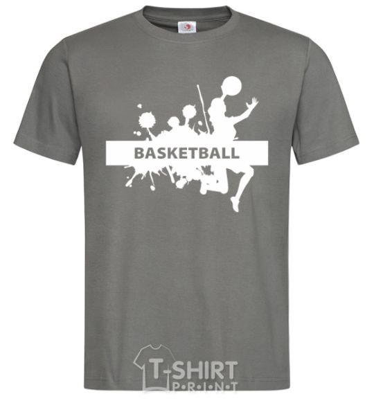 Men's T-Shirt Basketball girl dark-grey фото