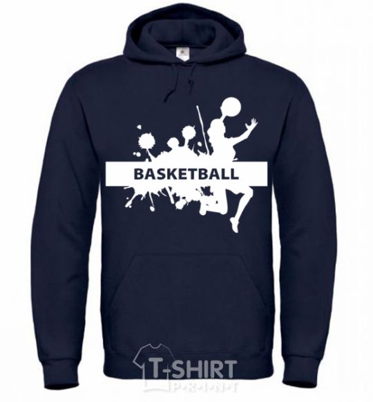 Men`s hoodie Basketball girl navy-blue фото