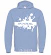 Men`s hoodie Basketball girl sky-blue фото