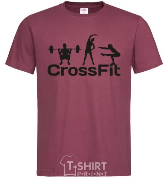 Мужская футболка Crossfit girls Бордовый фото