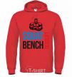 Men`s hoodie Squat bench deadlift bright-red фото