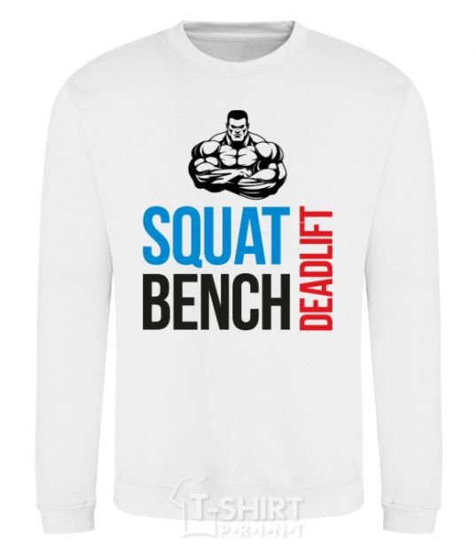 Свитшот Squat bench deadlift Белый фото