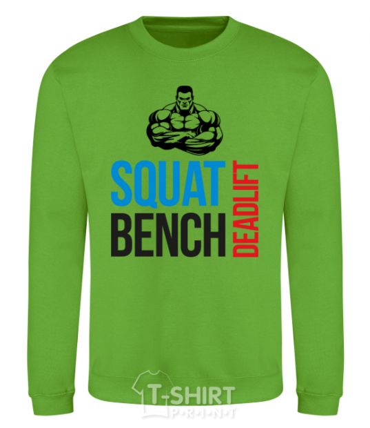 Sweatshirt Squat bench deadlift orchid-green фото