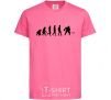 Детская футболка Эволюция хоккей Ярко-розовый фото