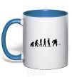 Mug with a colored handle Evolution Hockey royal-blue фото