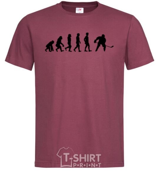 Men's T-Shirt Evolution Hockey burgundy фото