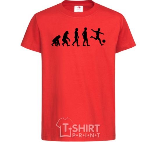 Kids T-shirt Evolution soccer red фото