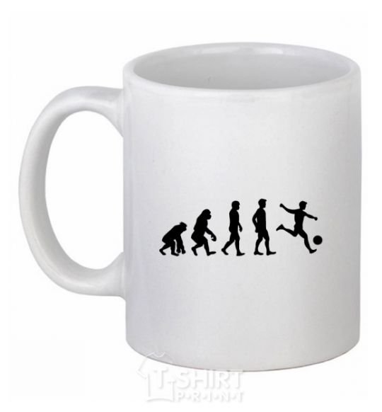 Ceramic mug Evolution soccer White фото