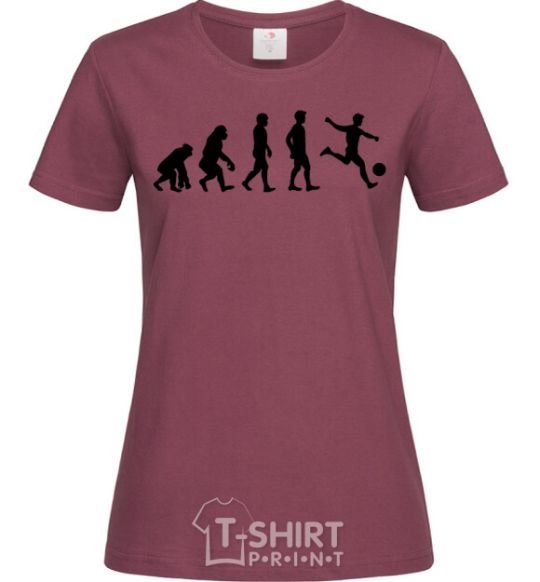 Women's T-shirt Evolution soccer burgundy фото