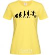 Women's T-shirt Evolution soccer cornsilk фото