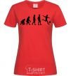 Women's T-shirt Evolution soccer red фото
