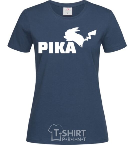 Women's T-shirt Pika navy-blue фото