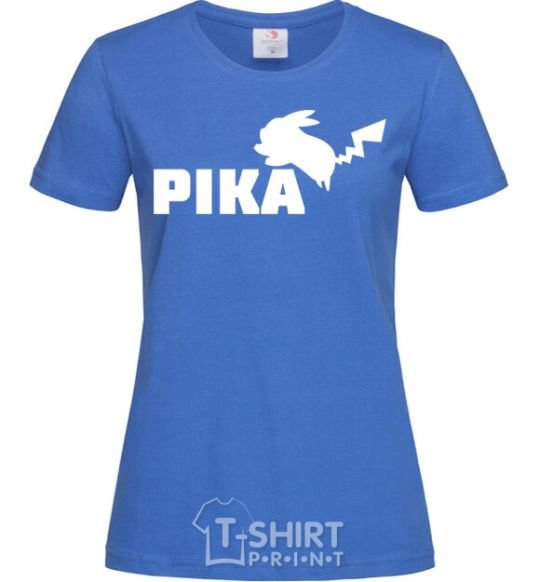 Women's T-shirt Pika royal-blue фото