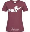 Women's T-shirt Pika burgundy фото