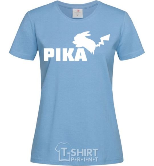 Women's T-shirt Pika sky-blue фото