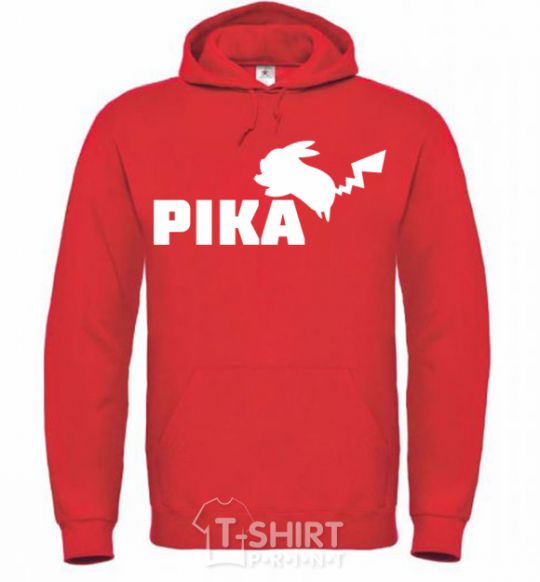 Men`s hoodie Pika bright-red фото