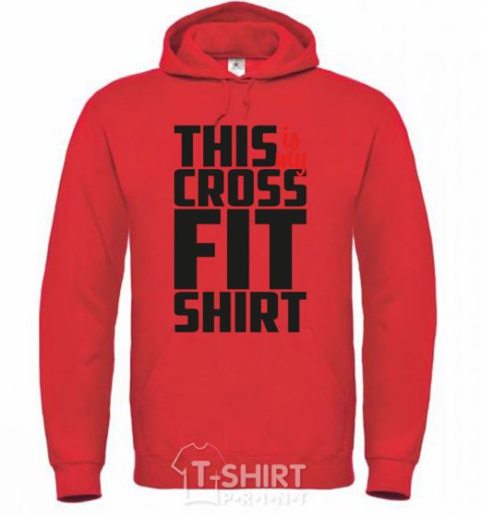 Men`s hoodie This is my crossfit shirt bright-red фото