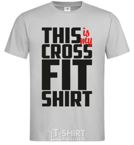 Мужская футболка This is my crossfit shirt Серый фото