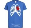 Kids T-shirt Chest with a kettlebell royal-blue фото