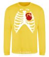 Sweatshirt Chest with a kettlebell yellow фото