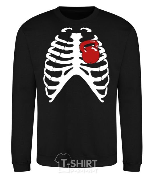 Sweatshirt Chest with a kettlebell black фото