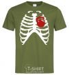 Men's T-Shirt Chest with a kettlebell millennial-khaki фото