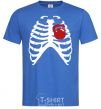 Men's T-Shirt Chest with a kettlebell royal-blue фото