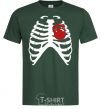 Men's T-Shirt Chest with a kettlebell bottle-green фото