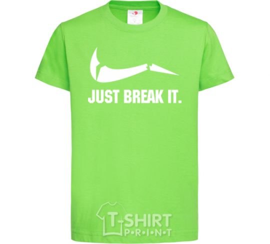 Kids T-shirt Just break it orchid-green фото
