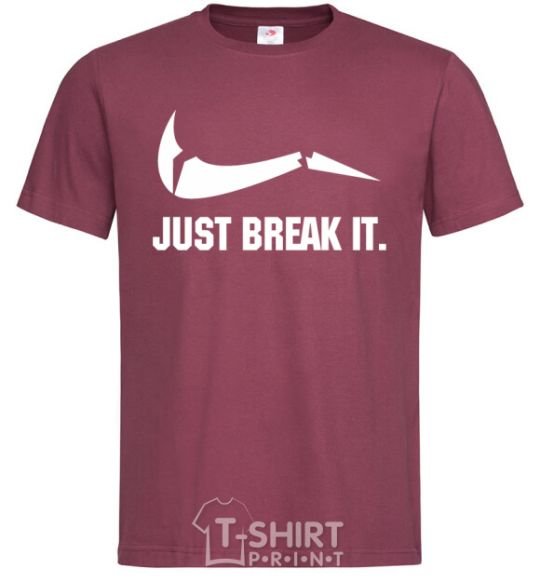 Men's T-Shirt Just break it burgundy фото