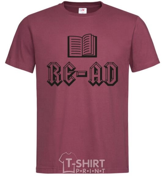 Men's T-Shirt Read burgundy фото