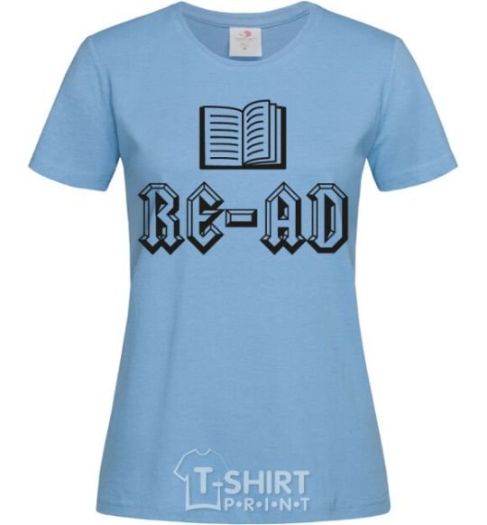 Women's T-shirt Read sky-blue фото