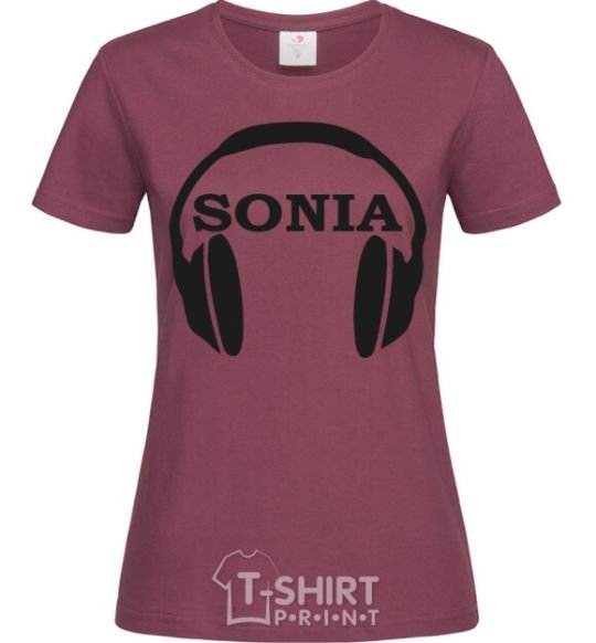 Women's T-shirt Sonia burgundy фото
