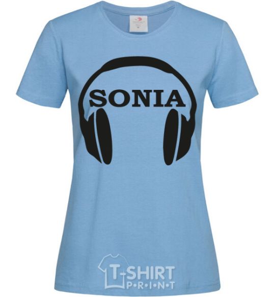 Women's T-shirt Sonia sky-blue фото