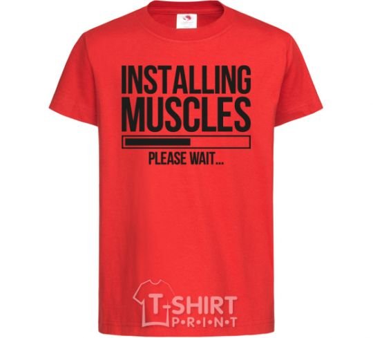 Kids T-shirt Installing muscles red фото
