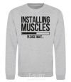 Sweatshirt Installing muscles sport-grey фото