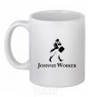 Ceramic mug Johnnie Worker White фото