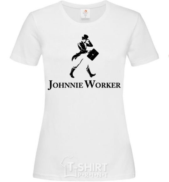 Women's T-shirt Johnnie Worker White фото