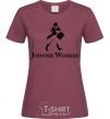 Women's T-shirt Johnnie Worker burgundy фото