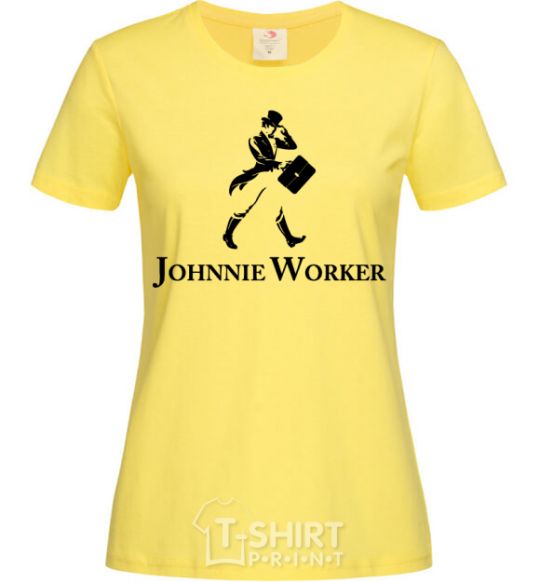 Women's T-shirt Johnnie Worker cornsilk фото