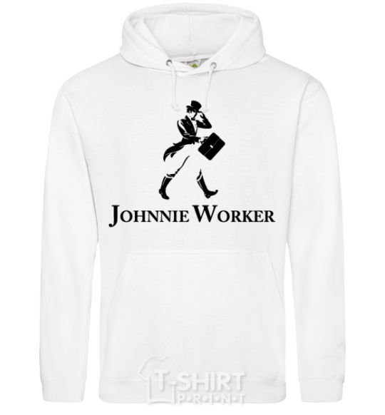 Men`s hoodie Johnnie Worker White фото