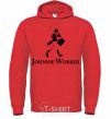 Men`s hoodie Johnnie Worker bright-red фото
