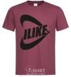 Men's T-Shirt I like burgundy фото