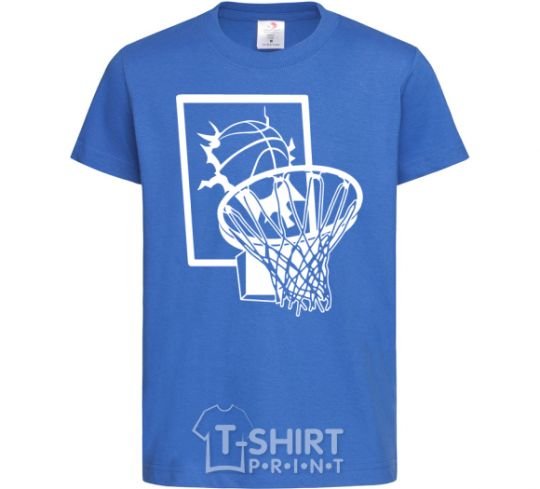 Kids T-shirt Basketball hoop and ball royal-blue фото