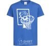 Kids T-shirt Basketball hoop and ball royal-blue фото